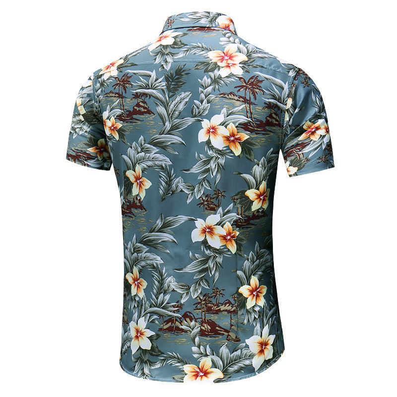 Tropical Print Short Sleeve Shirt