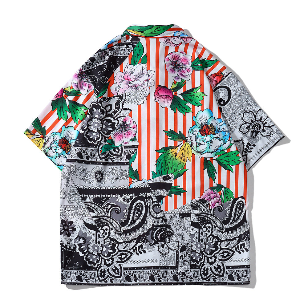 Oversized Printed Short Sleeve Shirt