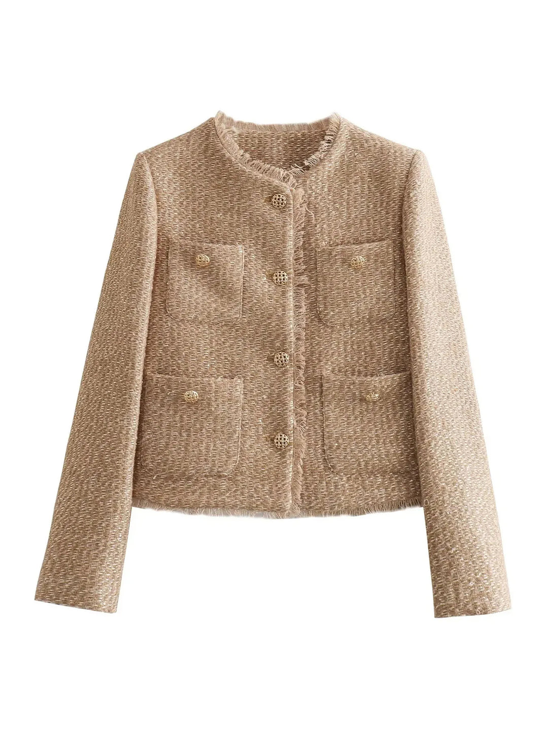 Modern Cropped Tweed Jacket for Women