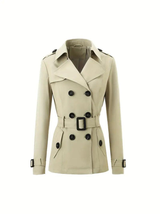 Women’s Buttoned Belted Trench Coat