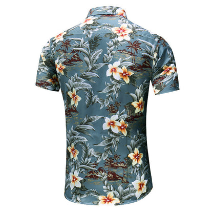 Tropical Print Short Sleeve Shirt