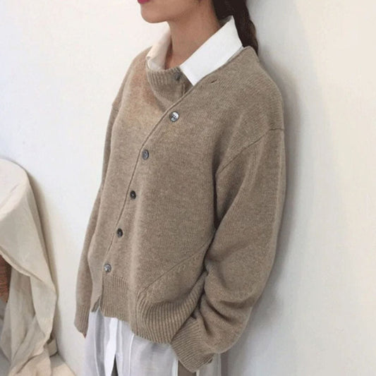 Fine Wool Wrap Cardigan for Women