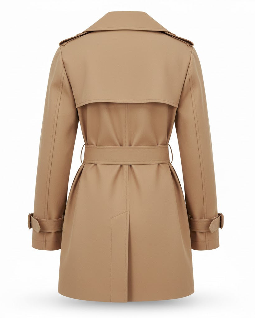 Women’s Buttoned Belted Trench Coat