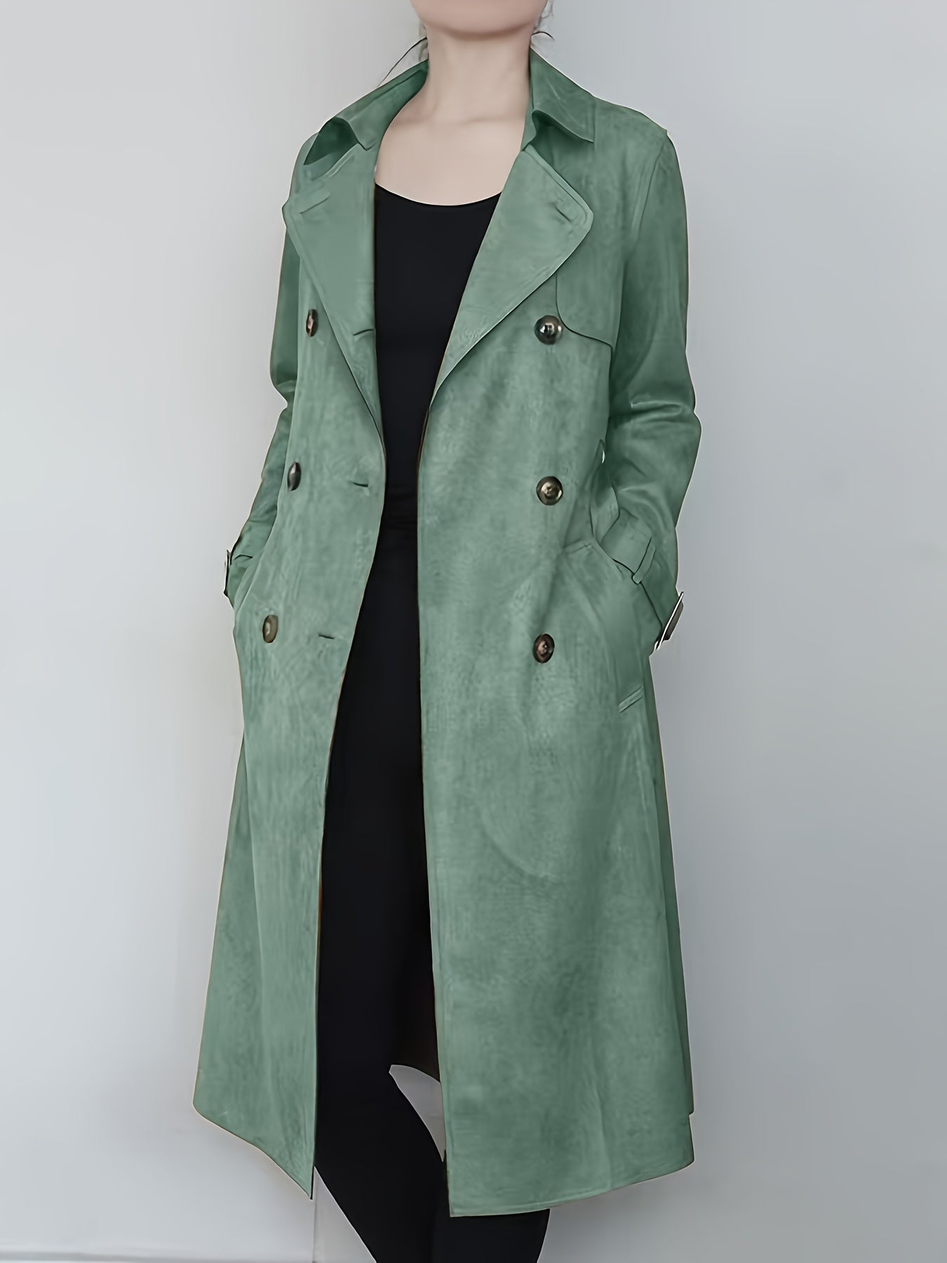 Women’s Long Lapel Trench Coat