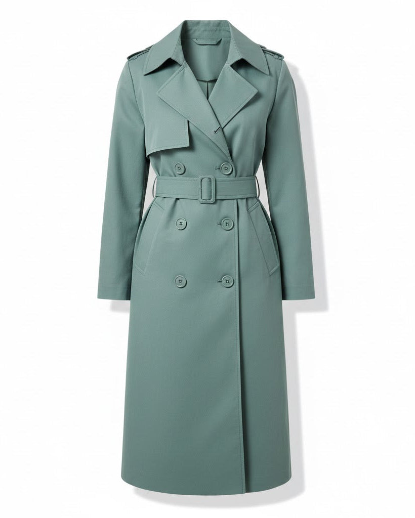 Women’s Long Lapel Trench Coat