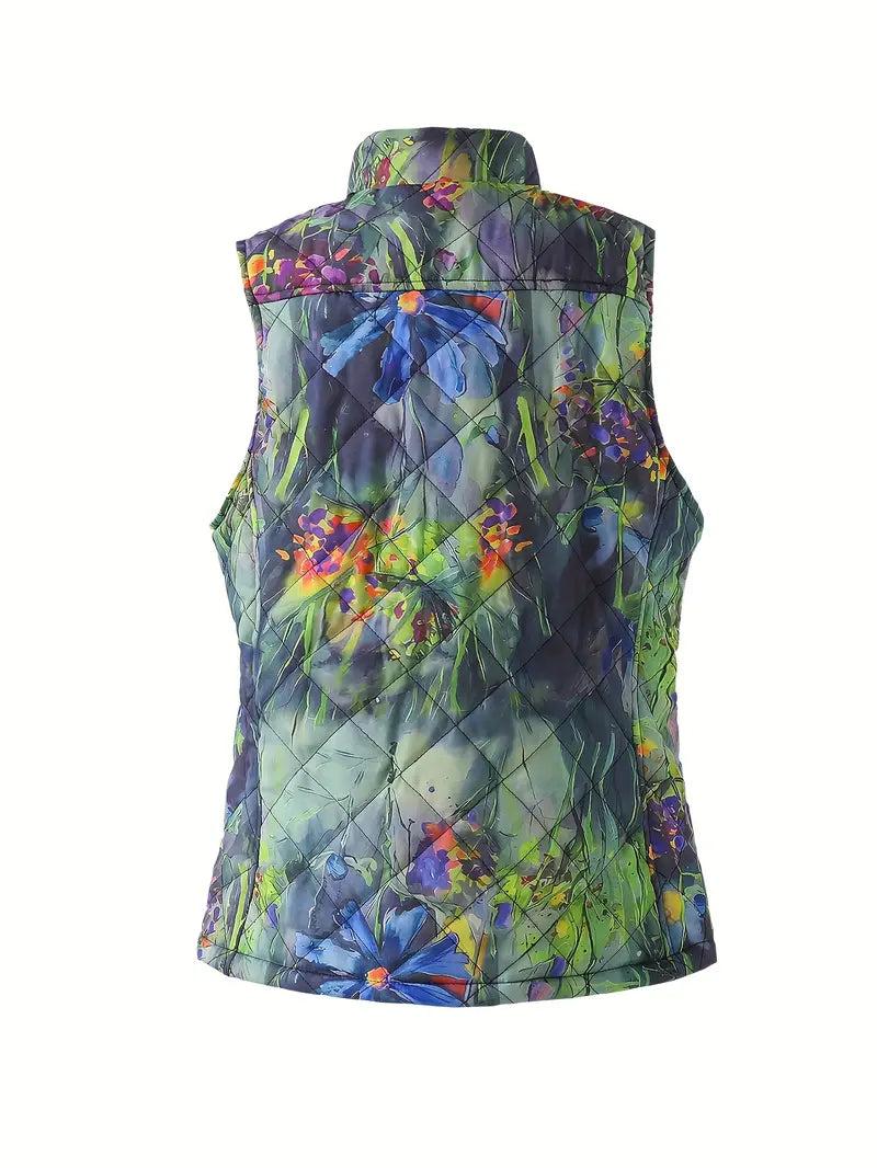 Women’s Quilted Floral Vest