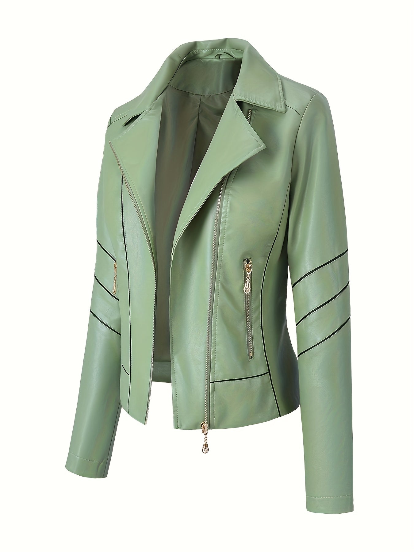 Women’s Short Zip Jacket with Contrast Seams