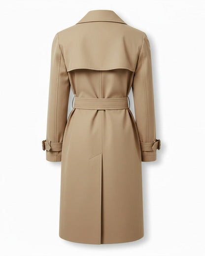 Women’s Trench Coat with Long Decorative Belt