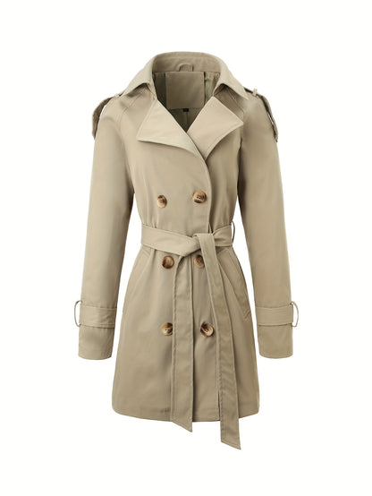 Women’s Trench Coat with Long Decorative Belt